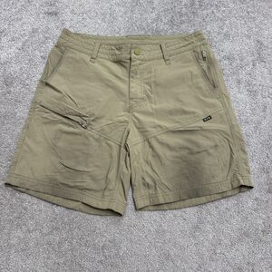 Howler Brothers Shoalwater Tech Shorts Mens 31 Khaki Green Stretch Hiking Water